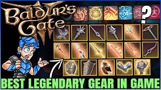 Baldur's Gate 3 - ALL 17 Legendary Weapons Armor Ranked & Showcase - Best MOST POWERFUL Gear Guide!