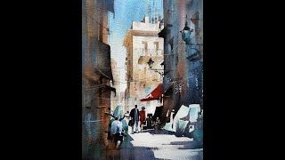 Side Street - Palermo #watercolorpainting #tutorial #architecture #urban #drawingtutorial