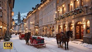 St. Moritz Switzerland  A Beautiful Christmas Walking Tour After Heavy Snowfall️8K