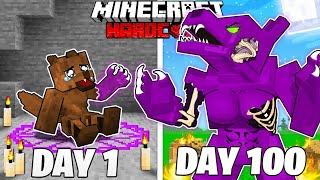 I Survived 100 Days as a CURSED WEREWOLF in HARDCORE Minecraft