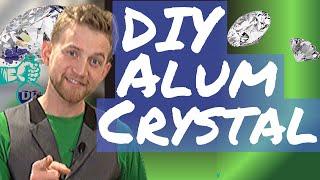 How to grow Alum crystals! - Huge alum crystals diy in supersaturated solution.