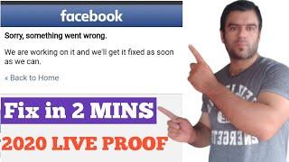 How to fix Sorry something went wrong _facebook error solved