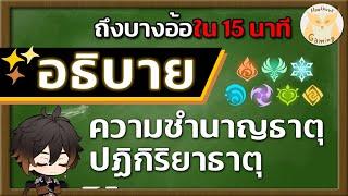 Genshin Impact แนะนำ สรุปความชำนาญธาตุ และปฏิกริยาธาตุ