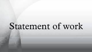 Statement of work