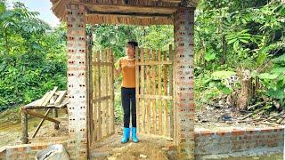 complete second gate,made of wood and palm leaves for the farm | Ban Thi Diet