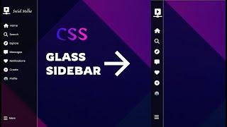 CSS Responsive Glass Sidebar