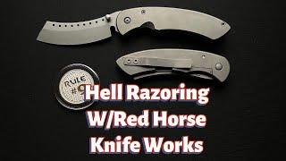 Red Horse Knife Works Hell Razor Frame Lock Knife Review