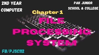 2nd Year Computer| Ch 1| File Processing System