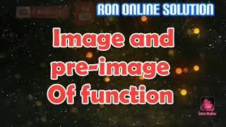 Function image and pre-image