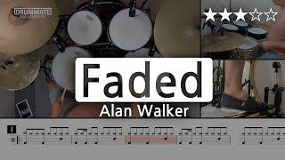 [Lv.09] Faded - Alan Walker  () Pop Drum Cover Score book Sheet Lessons Tutorial | DRUMMATE