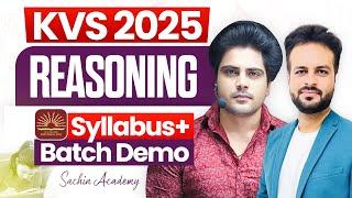 KVS 2025 REASONING DEMO by Sachin Academy Live 12:30pm