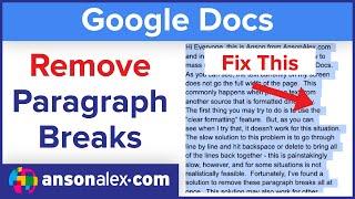 How to Mass Remove Paragraph Breaks in Google Docs