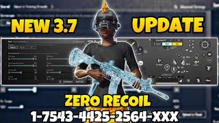 NEW UPDATE 3.7BEST SENSITIVITY CODE + CONTROL SETTINGS BGMI/PUBG MOBILE