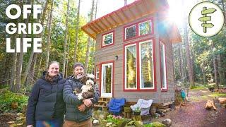 Couple Living Off-Grid on an Island in an Ultra Tiny Cabin