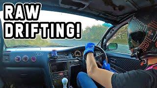 RAW in car drifting at North Course - Ebisu Circuit!