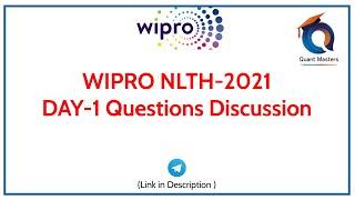 WIPRO NLTH- 2021 | Day 1 (29/01/2021) Questions Discussion #wipronlth2021