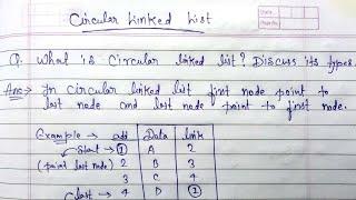 Circular linked list in data structure | what is circular linked list? And it's types | #linkedlist