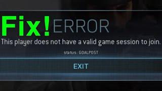 Modern Warfare "this player does not have a valid game session to join" FIX!