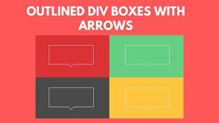 how to create Outlined Div Boxes with Arrows using html and css