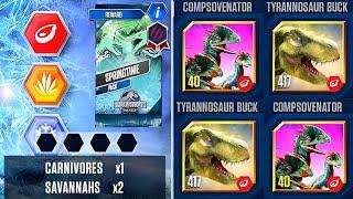 SPRING TIME PACK_TYRANNOSAUR BUCK_BATTLE STAGE | JURASSIC WORLD THE GAME