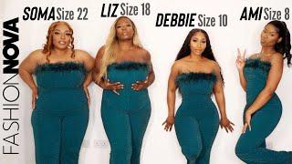 SIZE 8 vs 10 vs 18 vs 22 TRY ON SAME FASHIONNOVA PARTY SZN / WINTER OUTFITS