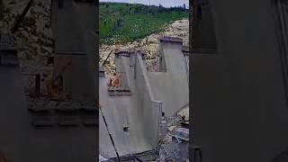 Huge dam construction in 1 minute