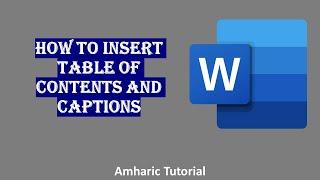 How to insert table of contents, list of tables and figures automatically