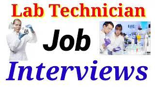 Lab Technician Job 2020