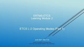 ETCS Learning - Operating Modes