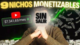 9 Ideas de NICHOS TOP Monetizables con IA  Gana DINERO con YouTube SIN SALIR
