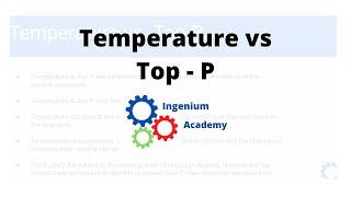Understanding Temperature and Top P In Chat Models | OpenAI | Ingenium Academy