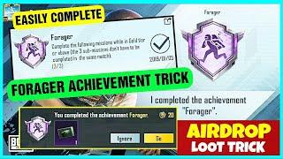 Easyway To complete (Forager) Achievement in BGMI ! Get Free Supply Crate & 20 Achievements Points