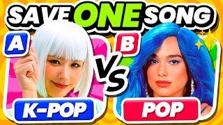 SAVE ONE DROP ONE: KPOP vs POP #2 ️ Save One Song - KPOP QUIZ 2024