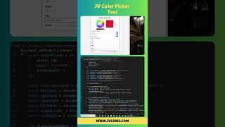 JV Color Picker Tool Source Code #colorpicker #shorts #tools #codes #webdevelopment