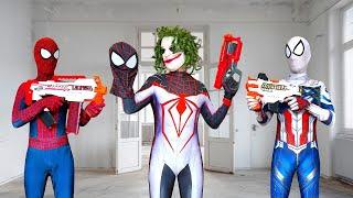 TEAM SPIDER-MAN vs BAD GUY TEAM || Who Is THE REAL ORANGE SUPERHERO ...?? ( Funny , Action... )