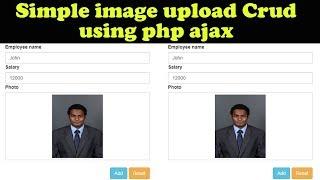 Simple Image Upload Crud using Php Ajax