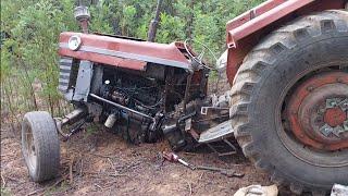 Diesel Engine MasseyFerguson Farming Tractor | THE BAD FOREST ROAD BROKE MY TRACTOR