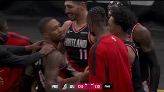 Damian Lillard Calls Game For The Blazers | Highlights vs. Bulls