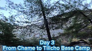 Trip to Tilicho Lake Manang.. Day 3 from Chame to Tilicho Base Camp