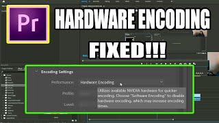 How to enable Hardware Encoding in 2 minutes Adobe Premiere Pro (easy fix)