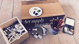 How I Store My Art Supplies  Vintage & cosy aesthetic