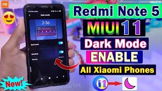 MIUI 11 Enable Global Dark Mode Features On All Xiaomi Devices | Redmi Note 5 MIUI 11 Dark Mode New