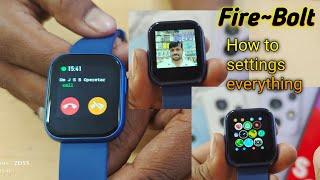 How to setting everything fire boltt smartwatch |fire boltt smartwatch connect to phone