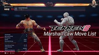 Marshall Law Move List - TEKKEN 8