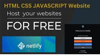 Host Website   on Netlify for Free Website Deploy