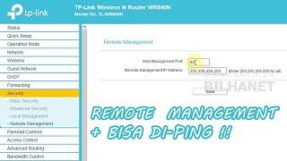 Mengaktifkan PING & Remote Management TP-Link TL-WR840N