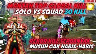 Gila Borr !!!! REKOR Kill Terbanyak MEYA22 -SOLO VS SQUAD 30 KILL - FREE FIRE BATTLEGROUND