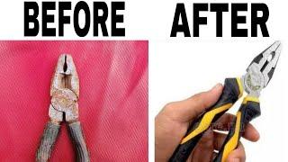 Old and Rusty Plier Tool Restoration//Silver Hands