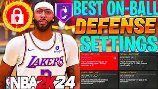 NBA 2K24 BEST ONBALL DEFENSE SETTINGS! STOP SLIDING!