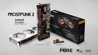 Emerging from the Frost - the SAPPHIRE PURE AMD Radeon™ RX 7700 XT Frostpunk 2 Edition Graphics Card